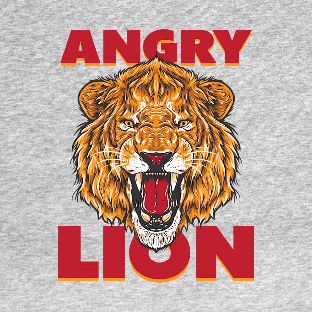 Angry Lion Head Design for all who loves wildlife by g14u